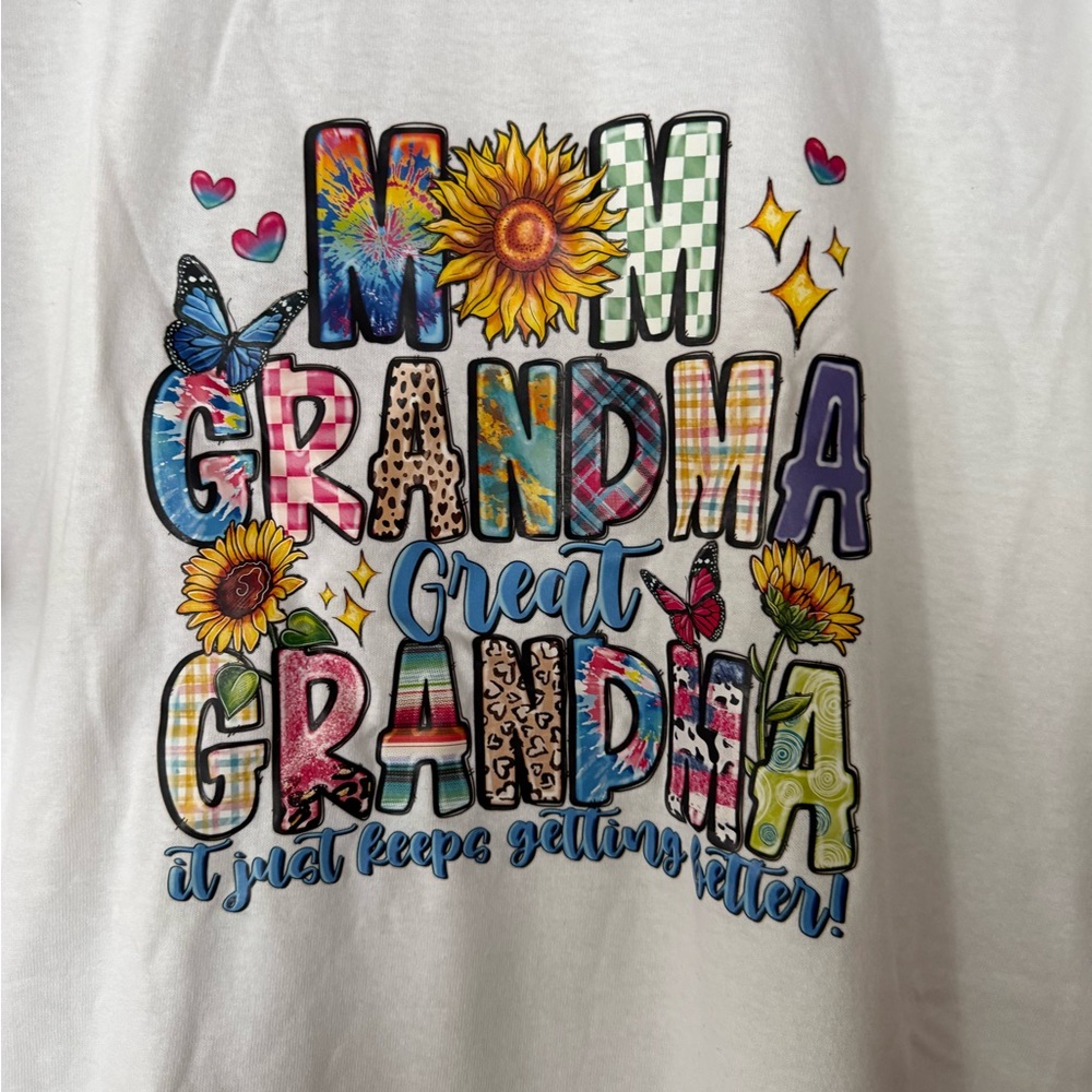 Graphic 'Mom Grandma Great Grandma' Cream T‑Shirt - Picture 2 of 2